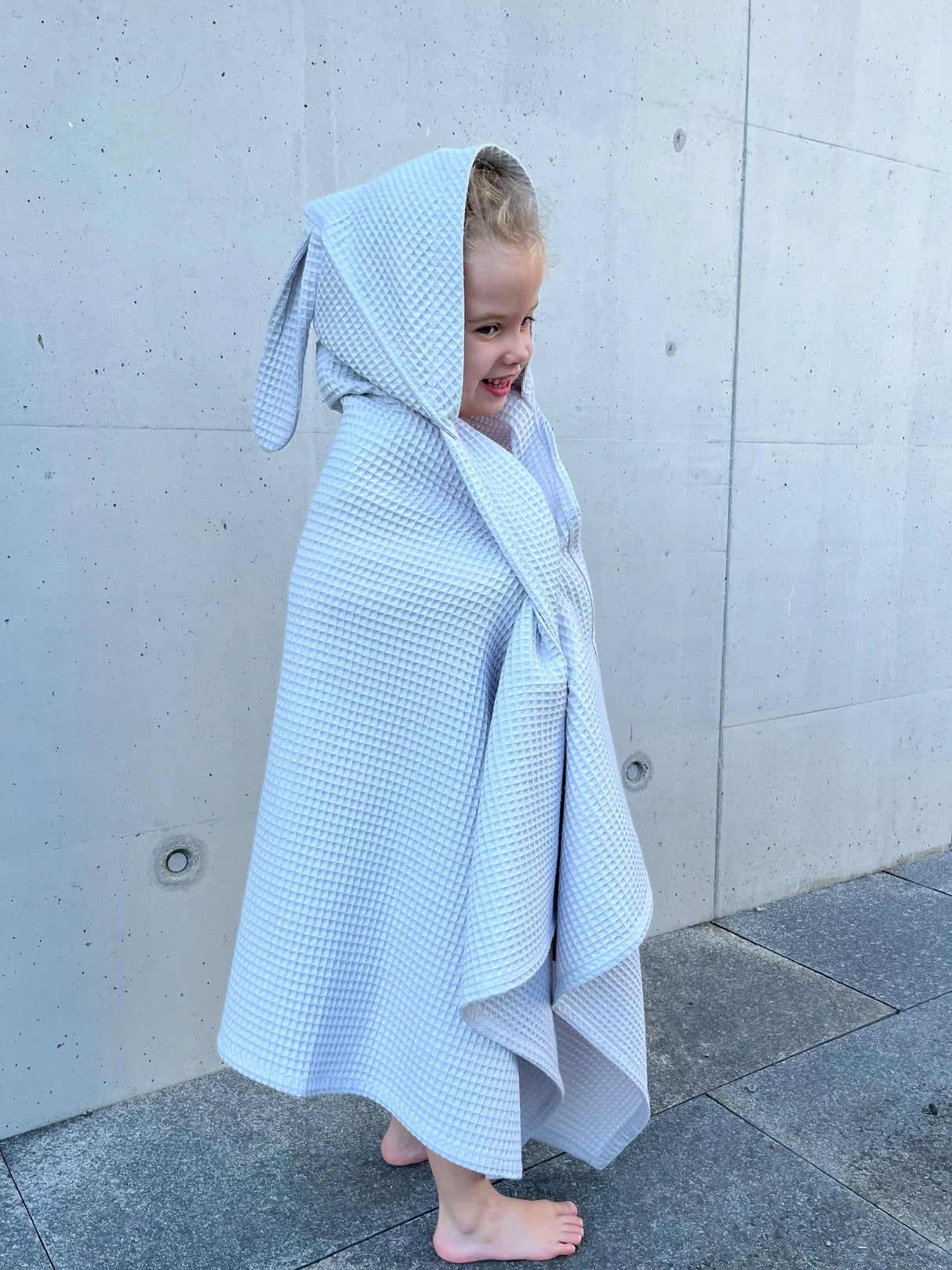 Kinderbadetuch Hase Bio Baumwolle