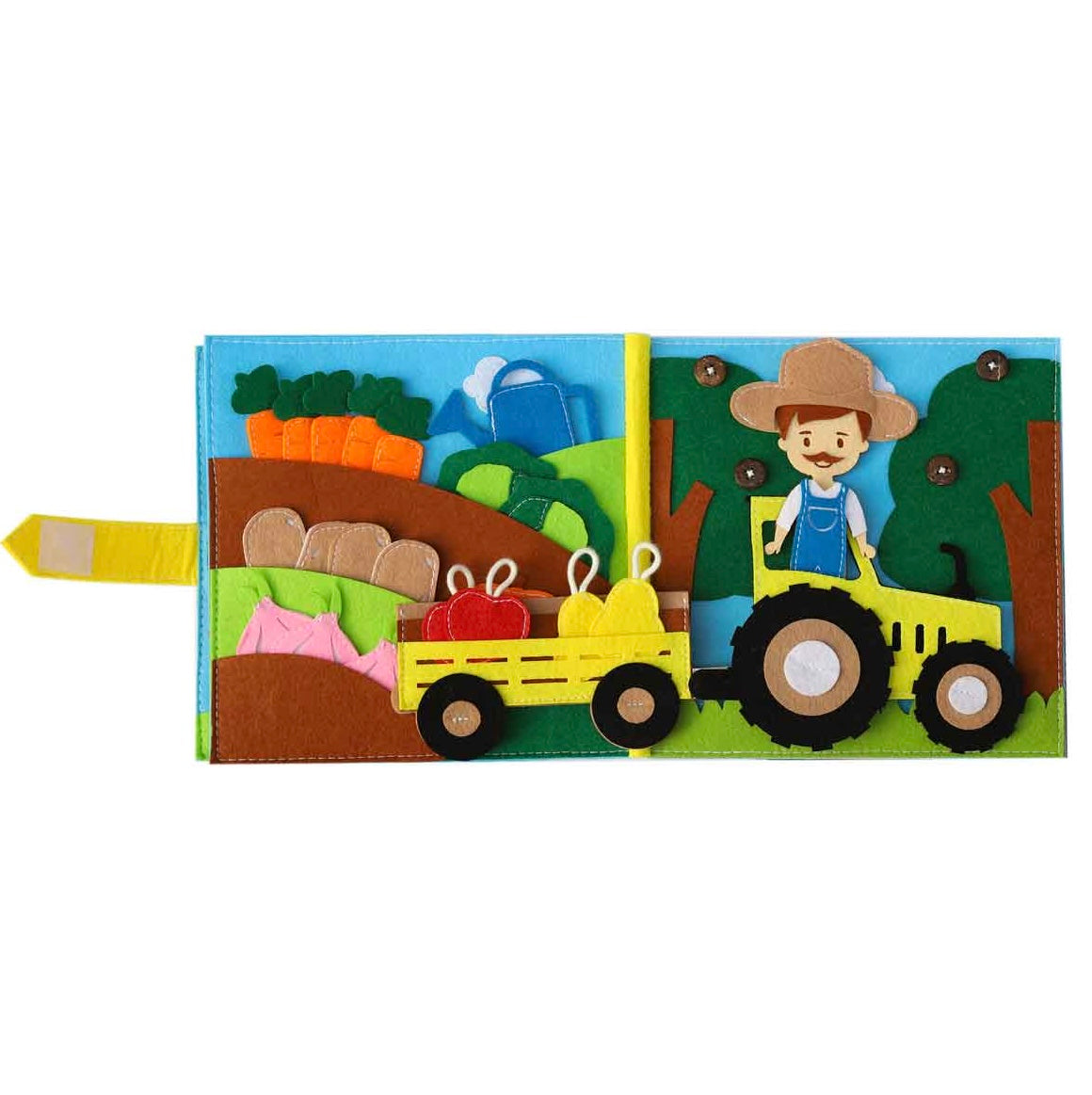 Filzbuch - Ein Tag auf dem Bauernhof, handmade