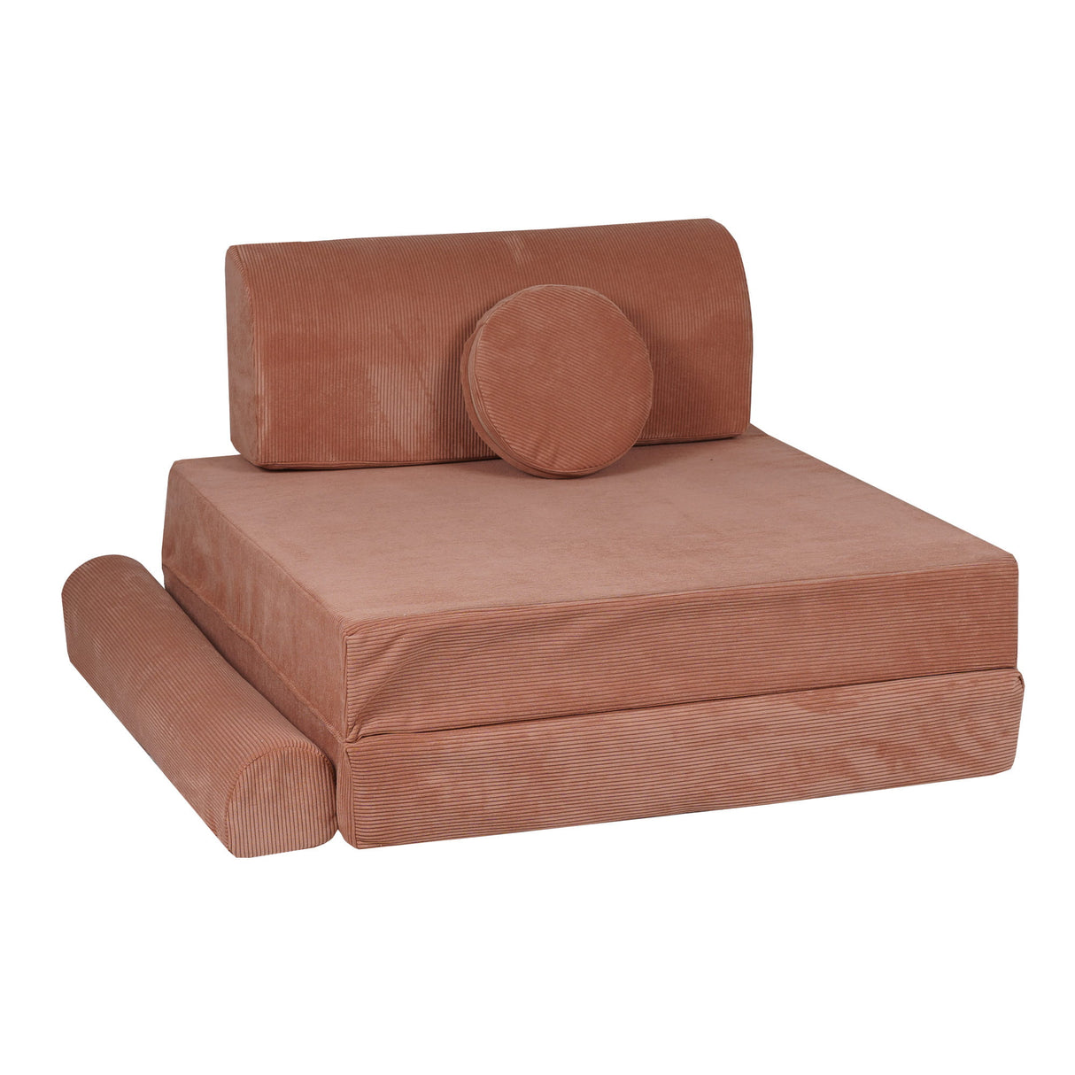 Premium-Spielsofa Cord - ziegelrot