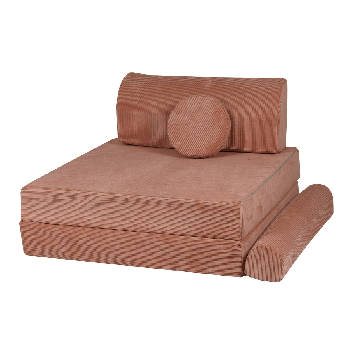 Premium-Spielsofa Cord - ziegelrot