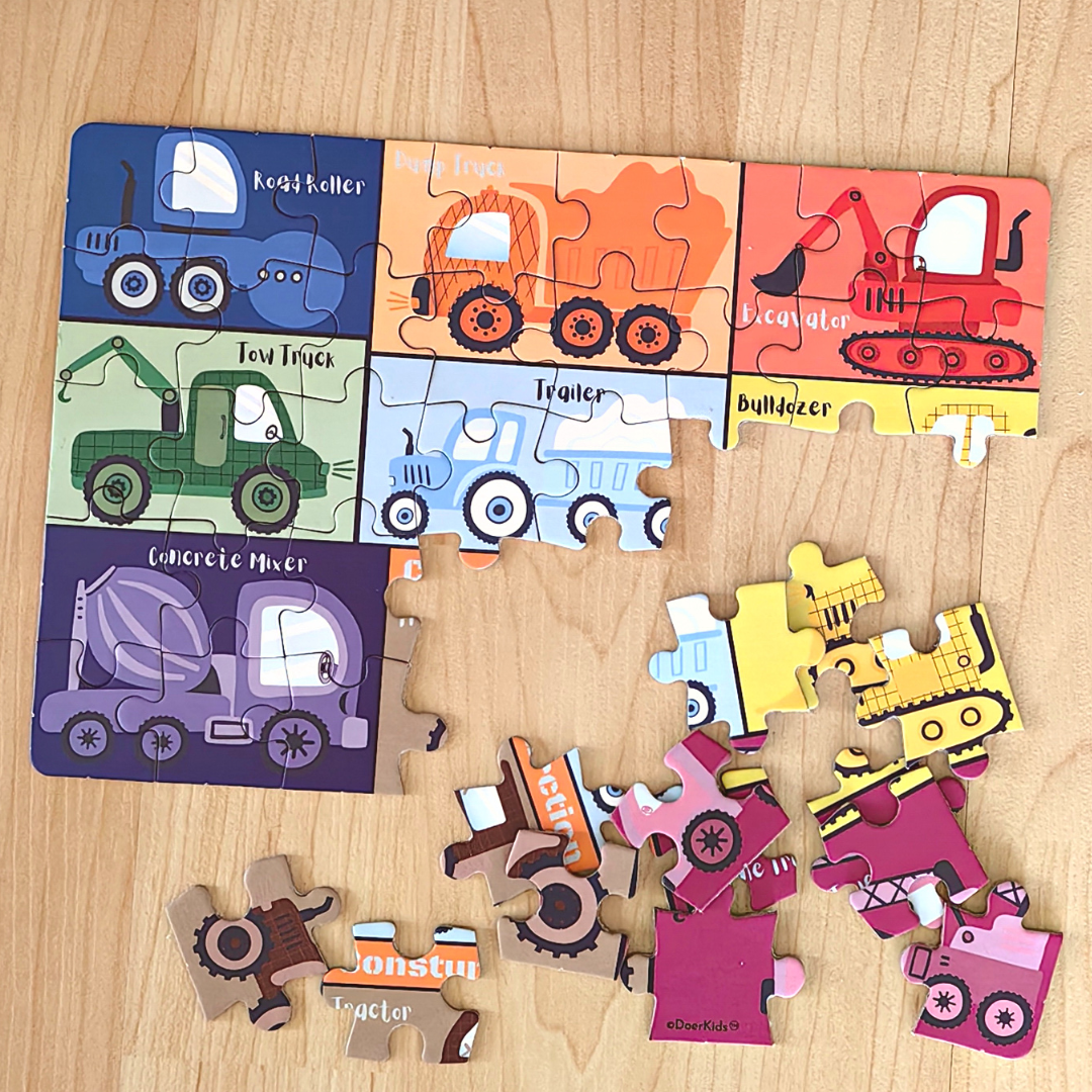 Mini Puzzle Construction Vehicles 40 pcs.-23.5