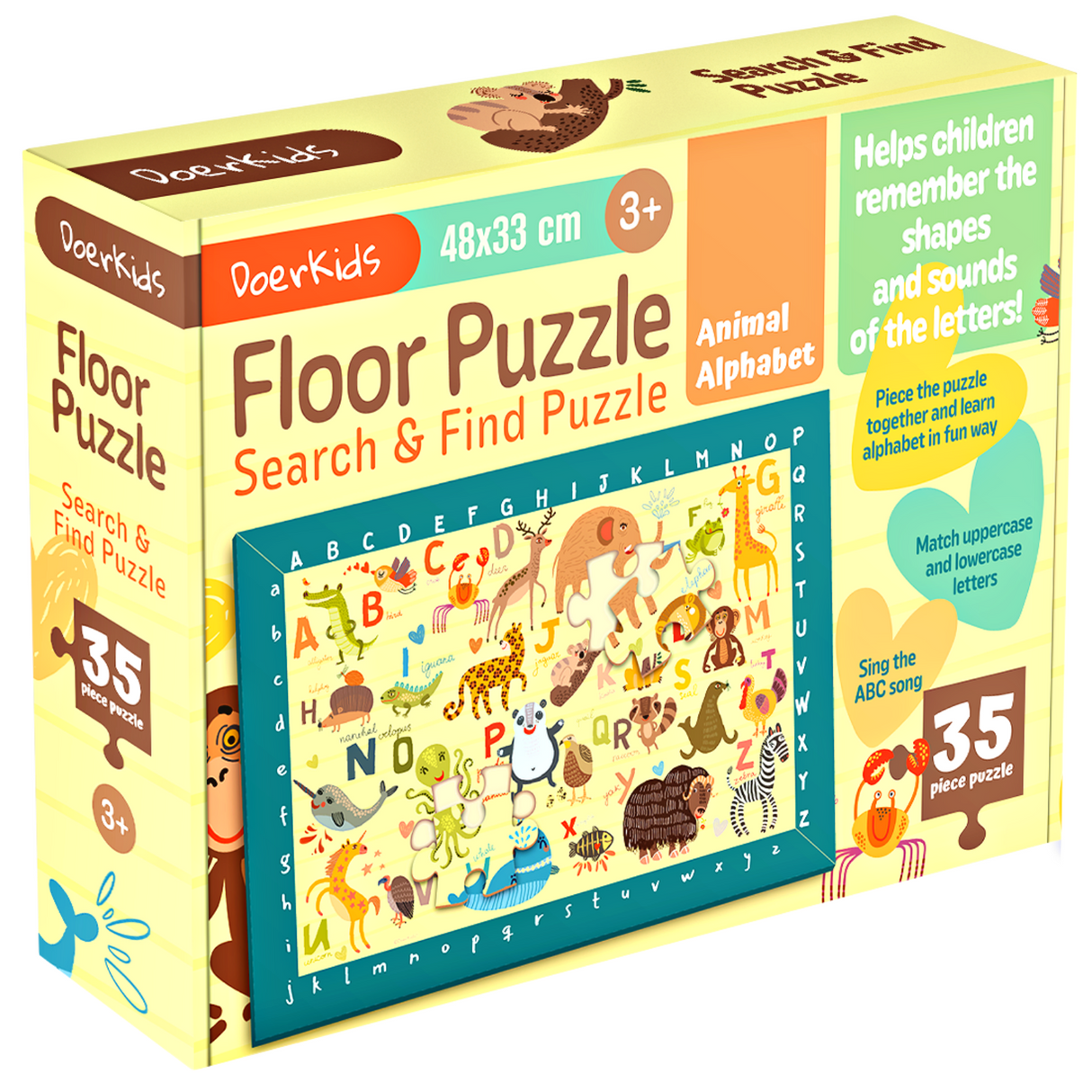 Search Find & Count Animals Alphabet Floor Puzzle -48