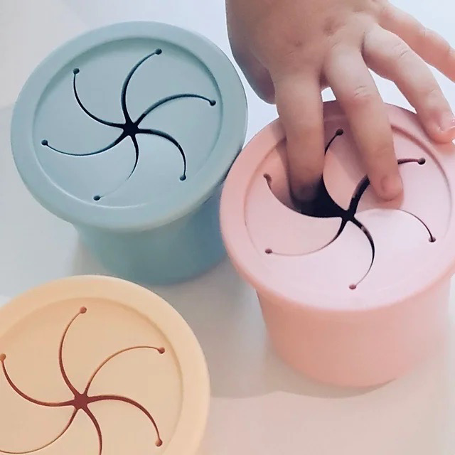 Gobelet SIP+SNACK en paille marron/gris poudré