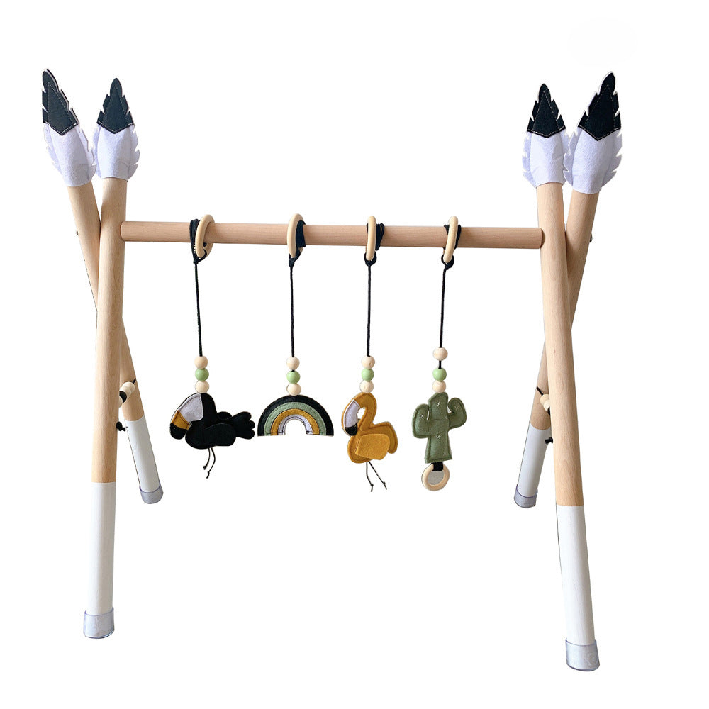 Arche de jeu baby gym en bois et feutre - cactus toucan
