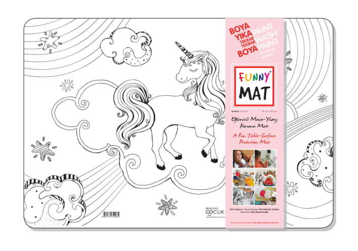 Washable Painting Mat Unicorn, Placemat