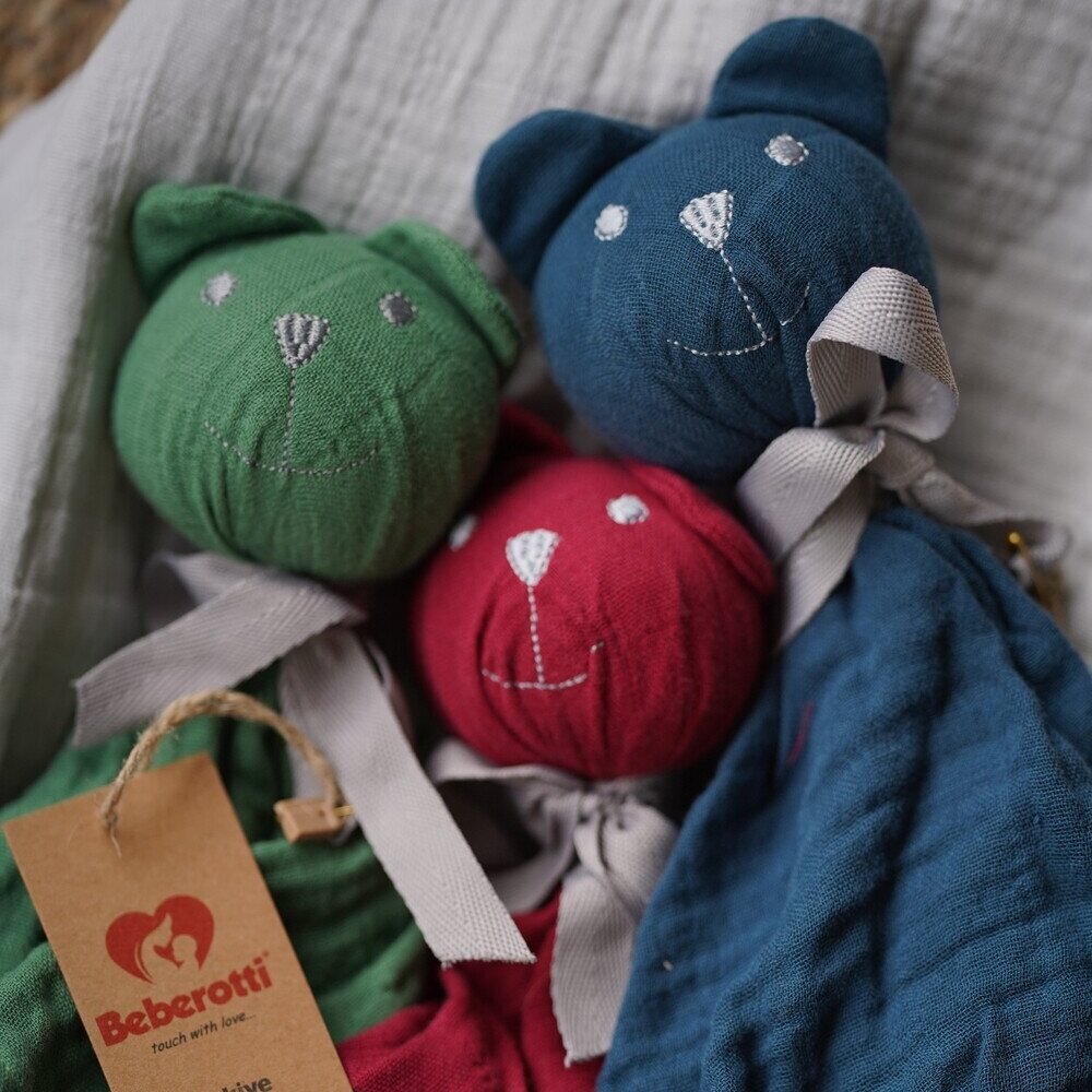 Lange en mousseline bio pour bébé, rose rubis