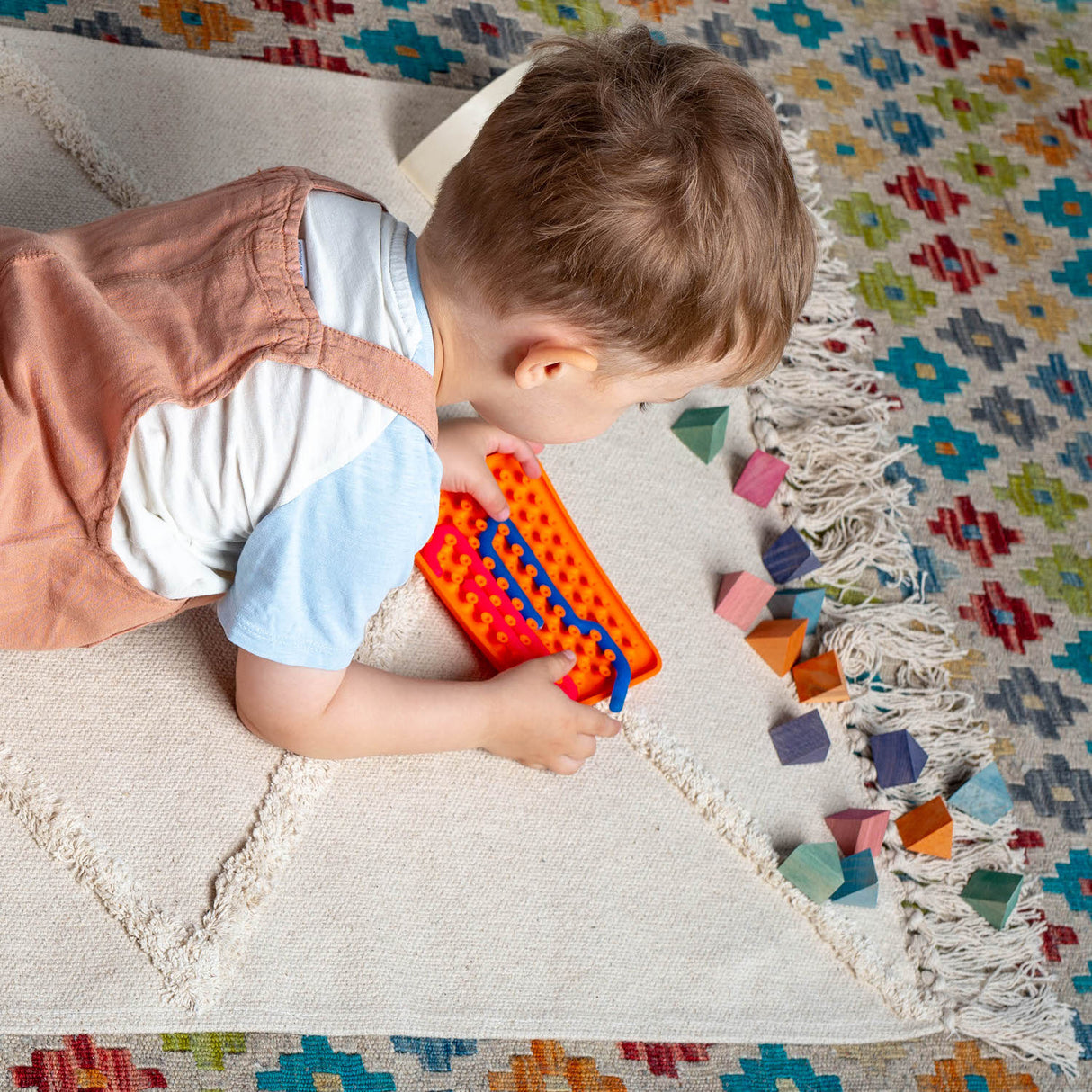 Jouet sensoriel en silicone orange - Convient aux enfants de 3 ans et plus