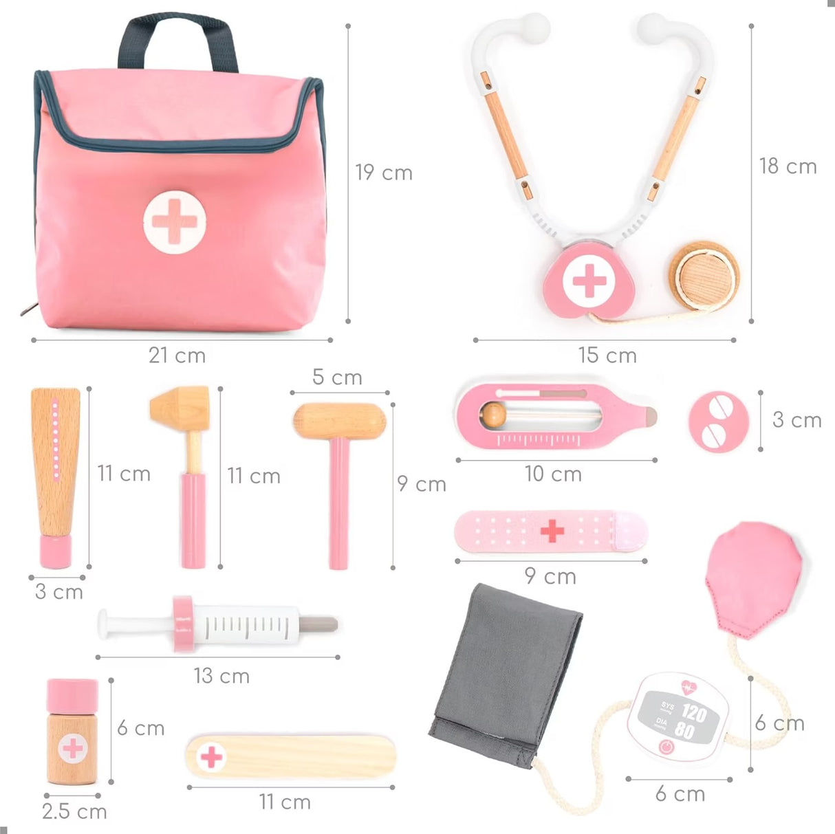 Coffret docteur en bois Mini Rose