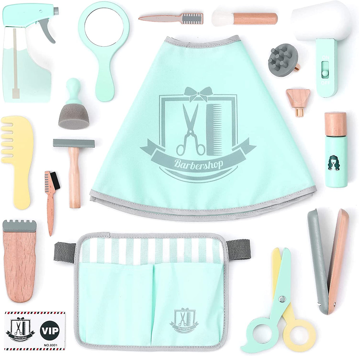 UMU Holz Friseur Spielset