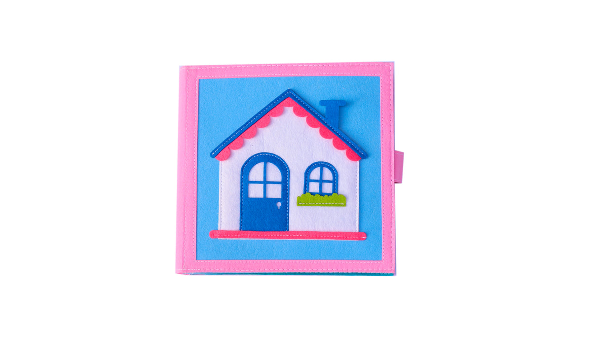 Filzbuch - Puppenhaus, handmade