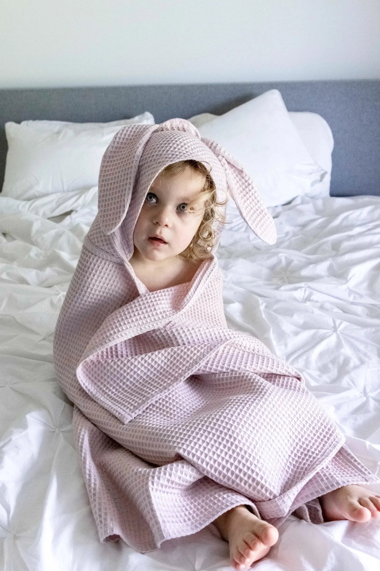 Kinderbadetuch Hase Bio Baumwolle