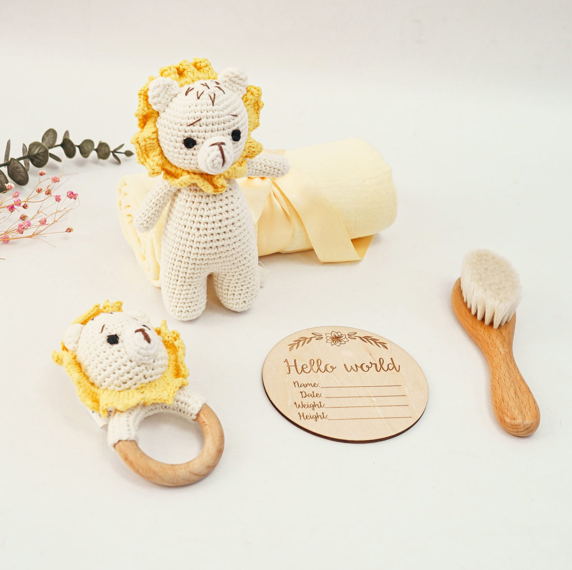 Coffret cadeau pour nouveau-nés – Lion – kit de démarrage – boîte bébé – baby shower