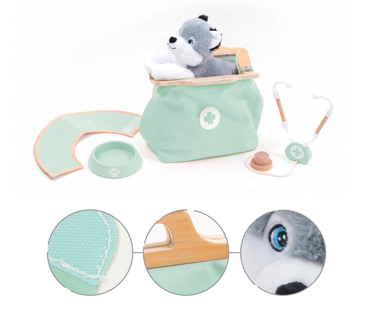 UMU Holz Tierarzt Spielset NEU