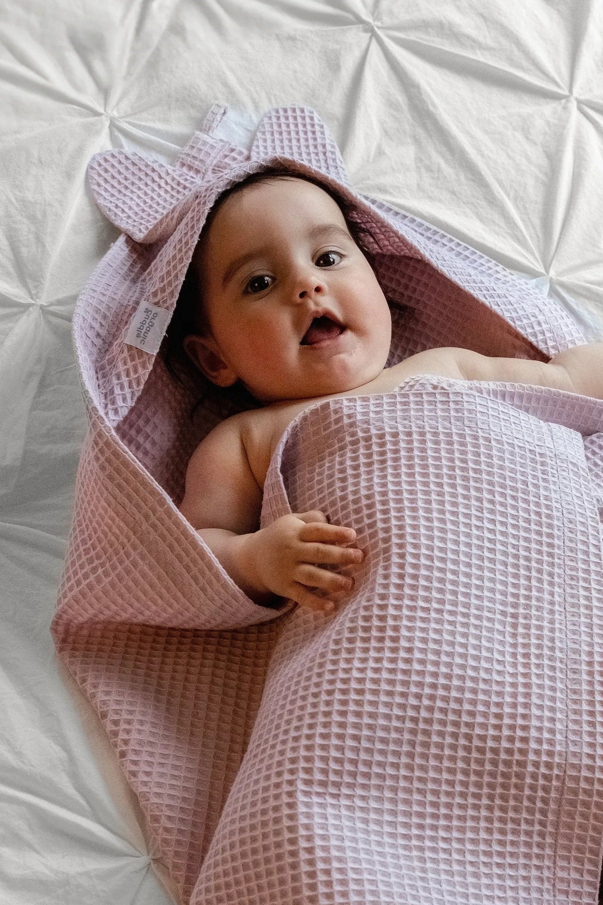 Baby Badetuch Hase Bio Baumwolle