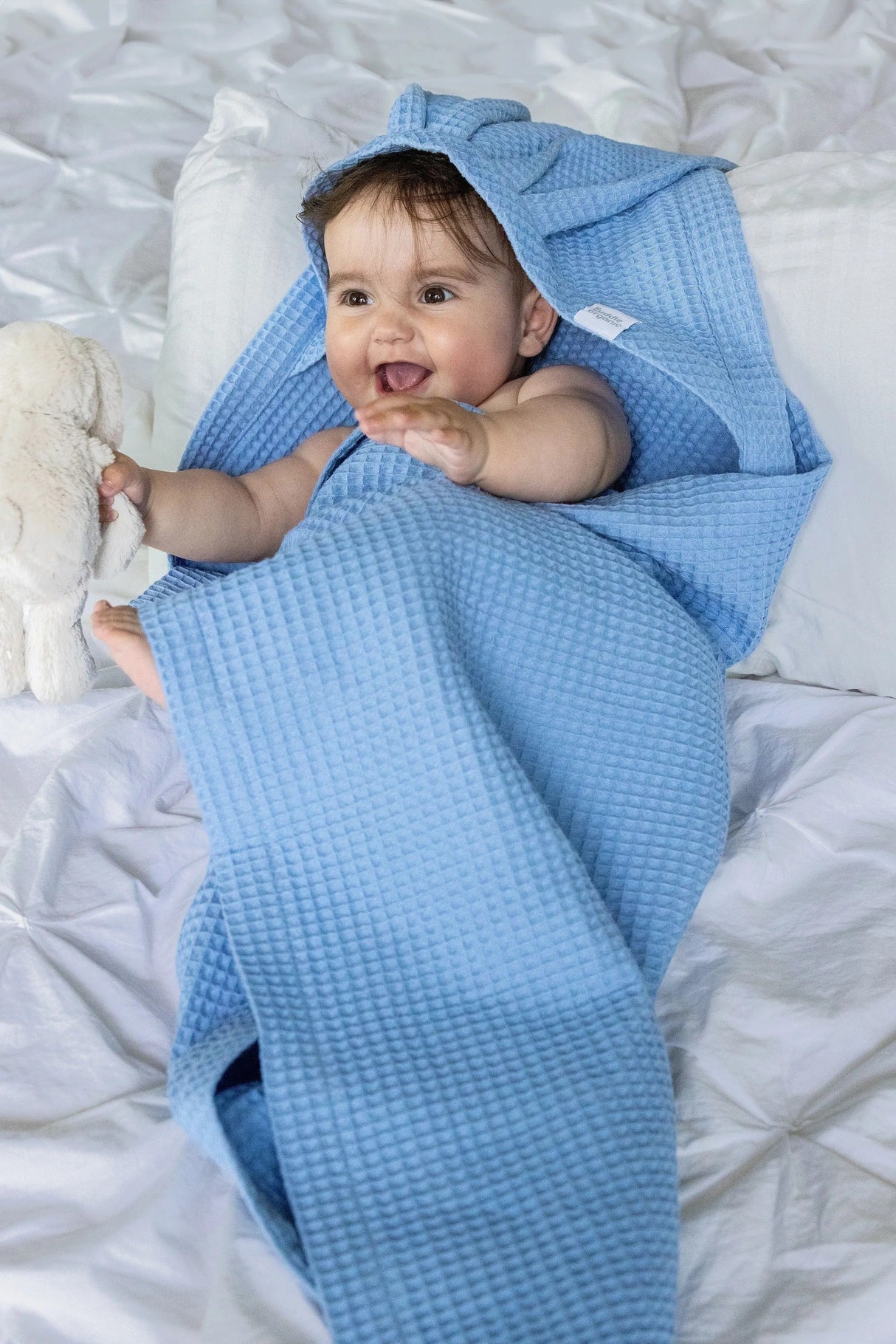 Baby Badetuch Hase Bio Baumwolle
