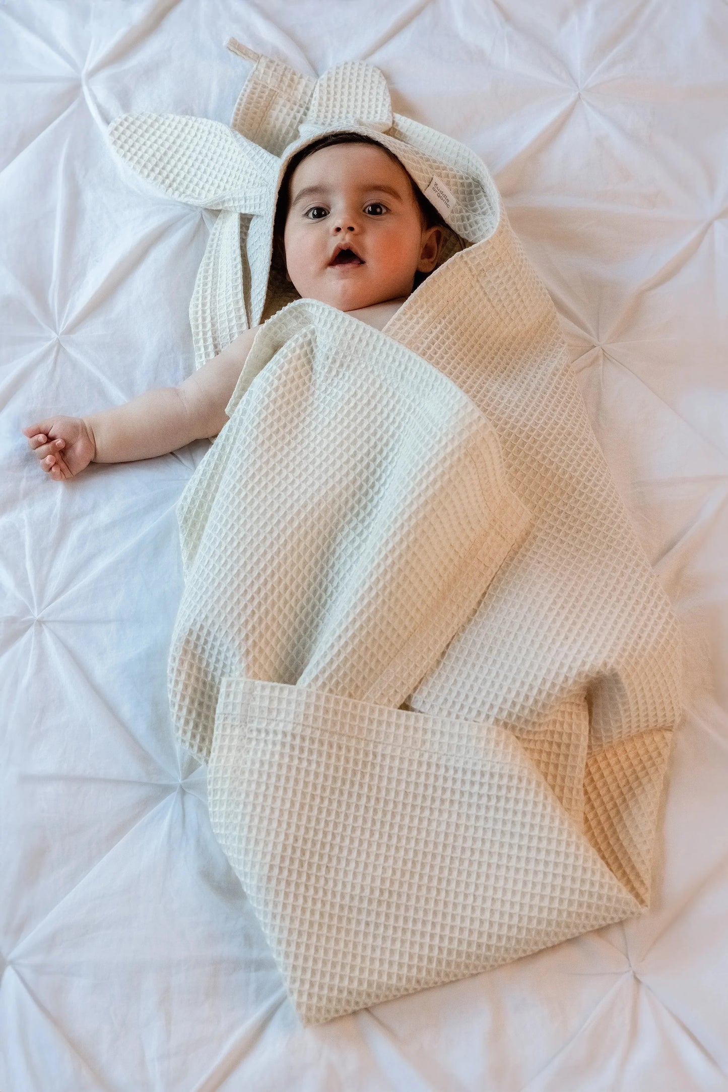 Baby Badetuch Hase Bio Baumwolle