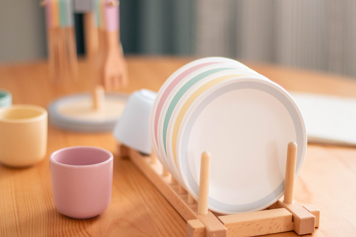 Vaisselle en bois, ensemble de jeu éducatif pour enfants, accessoires de cuisine