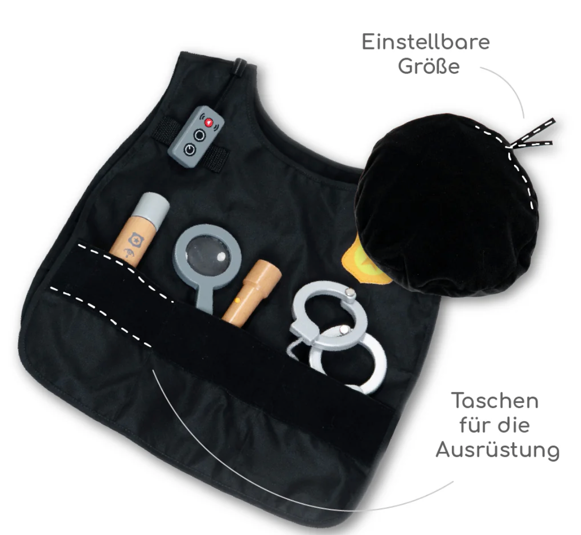 Holz Polizei Spielset