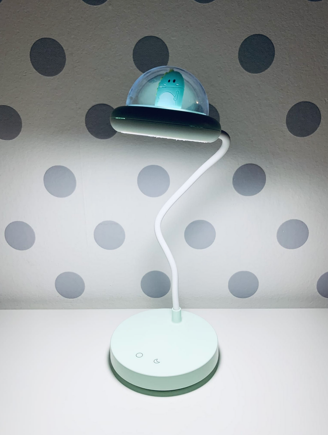 Lampe de chevet turquoise rechargeable par USB