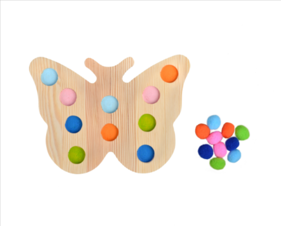 Jeu de papillons à chevilles en feutrine -20