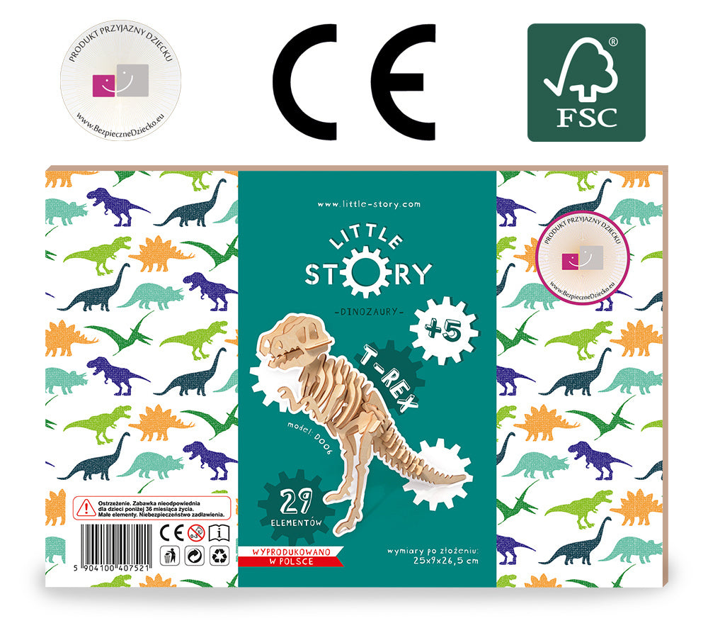 Puzzle en bois modèle 3D - T-Rex