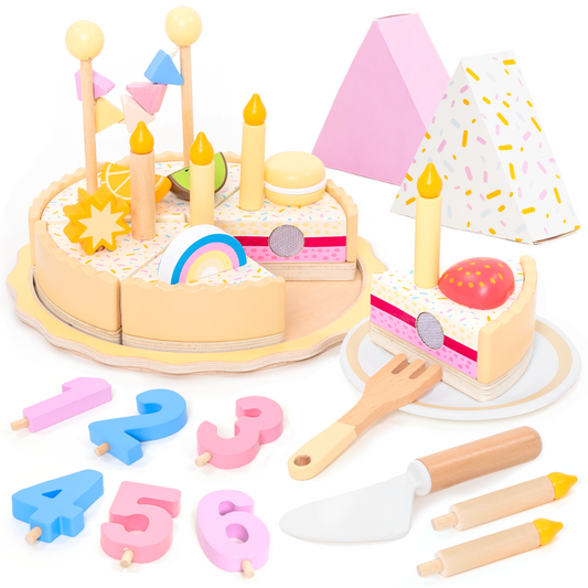 Geburtstagskuchen Set aus Holz
