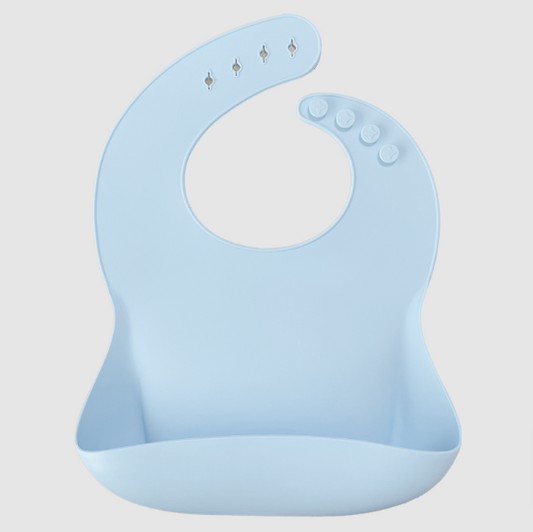 BASICS bib with drip tray-mineral blue