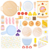 UMU Holz Kinder Pfannkuchen Lern Spielset Küche Zubehör