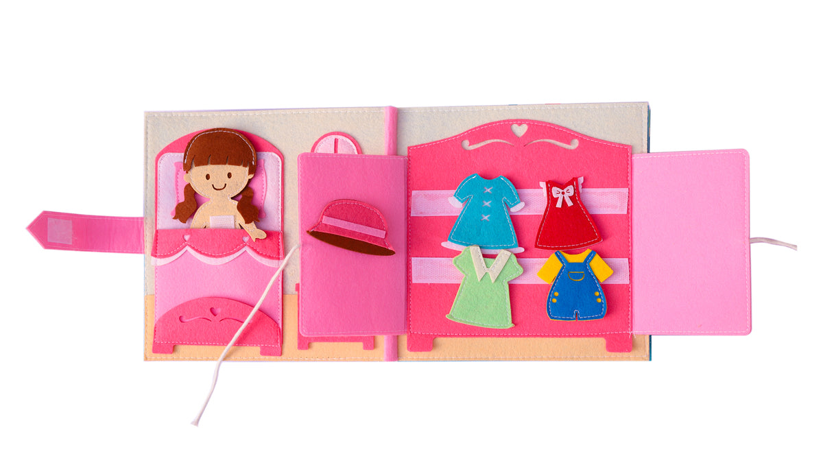 Filzbuch - Puppenhaus, handmade