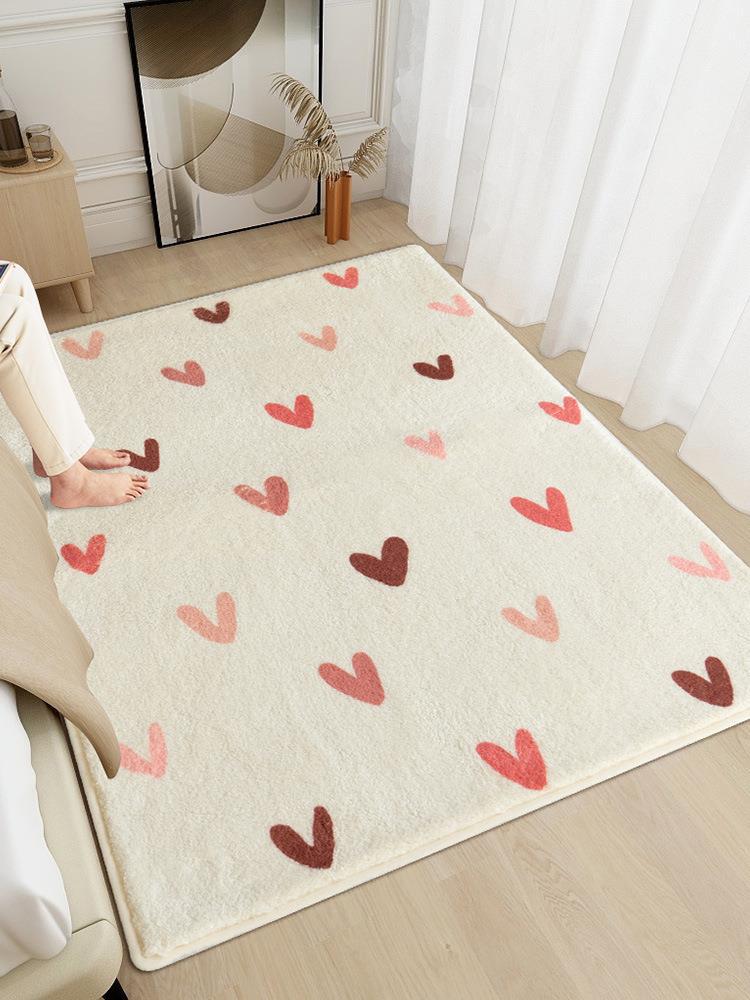 Tapis coeurs rose