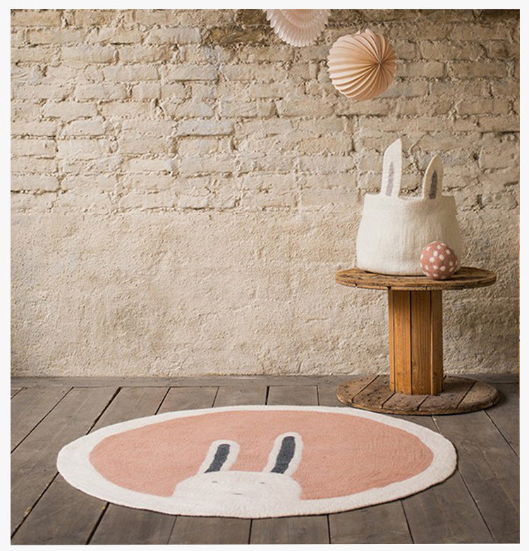 Tapis lapin rose