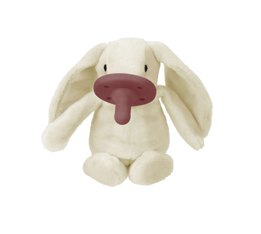 SLEEP BUDDY sleeping cuddly toy with pacifier white rabbit Lulu-white