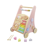 Lauflernwagen aus Holz rosa