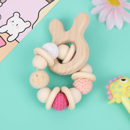 Teething ring bunny pink