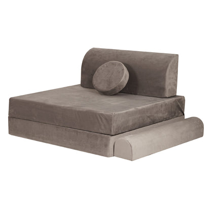 Premium children's sofa Velvet - dark grey