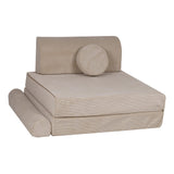 Premium-Spielsofa Cord - ecru