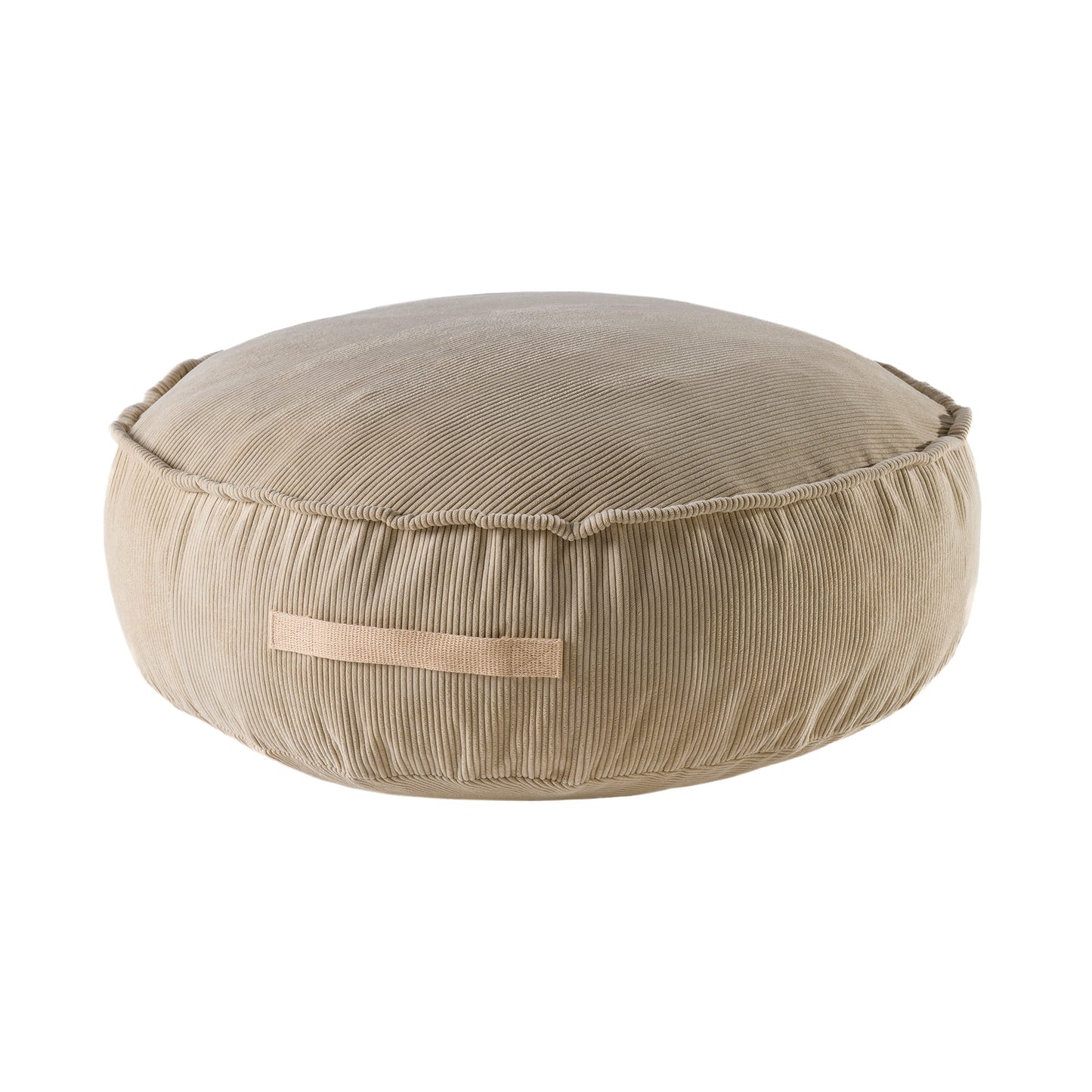 Round Children's Pouf Cord - sand