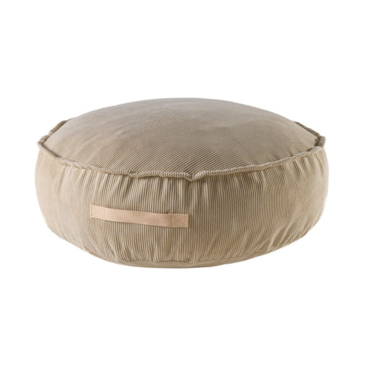 Runder Kinder-Pouf Cord - sand