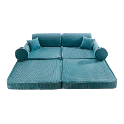 Aesthetic Premium Children's Sofa Cord - turquoise