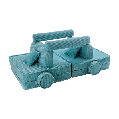 Aesthetic Premium Children's Sofa Cord - turquoise