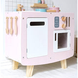 Retro Holzküche mit Zubehör rosa