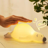 Nachttischlampe USB-Aufladung Eisbär weiss