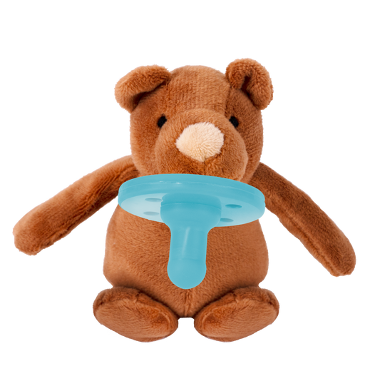 SLEEP BUDDY doudou avec tétine ours brun Moi-marron