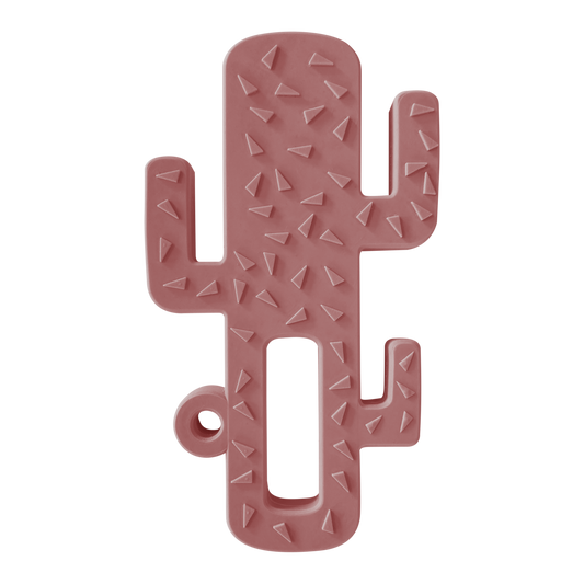 CACTUS teething aid-velvet pink, teething ring