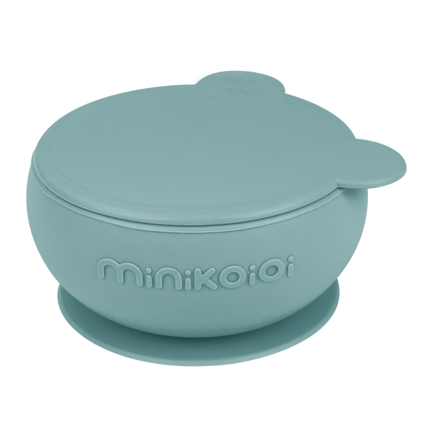 BOWLY feeding bowl with lid-sea green