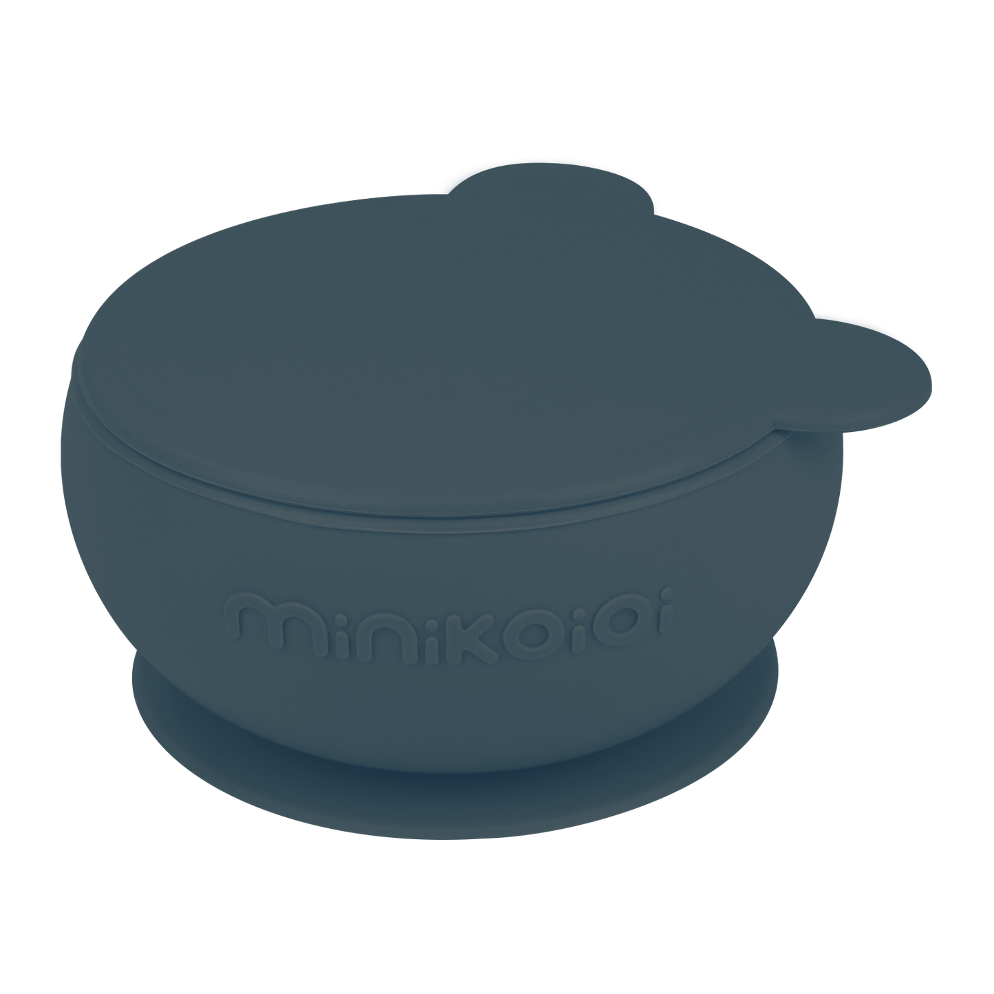 BOWLY feeding bowl with lid-dark blue