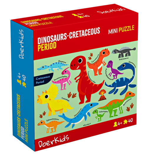 Mini Puzzle Dinosaurier - Kreidezeit 40 Stk.-23,5