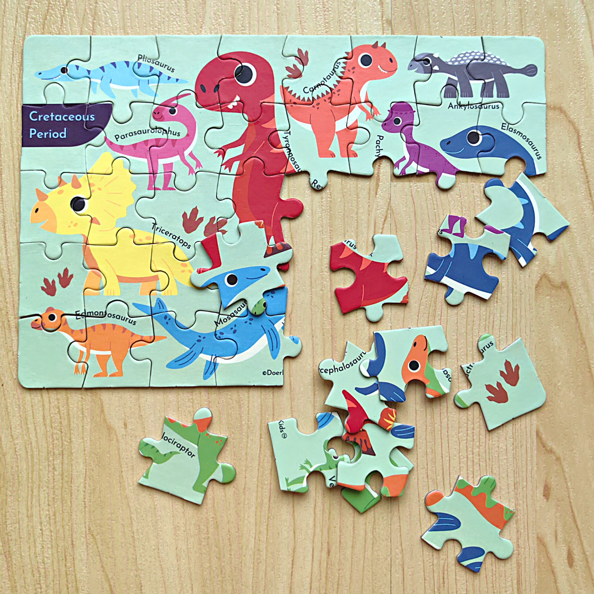Mini Puzzle Dinosaurier - Kreidezeit 40 Stk.-23,5