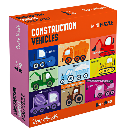 Mini puzzle véhicules de construction 40 pièces - 23,5