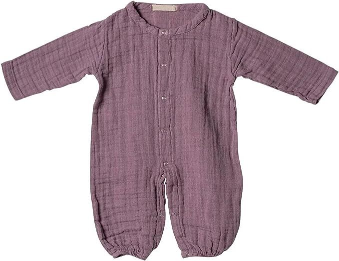 Organic Muslin Baby Pajamas Pink